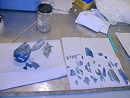 Roman Glass Vessel During Treatment